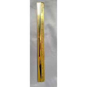 Nice Vintage Heavy Brass Ruler 12" BALDWIN Desk Paperweight